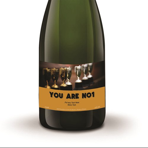 Personalised Champagne - Cup Label - Fast Shipping
